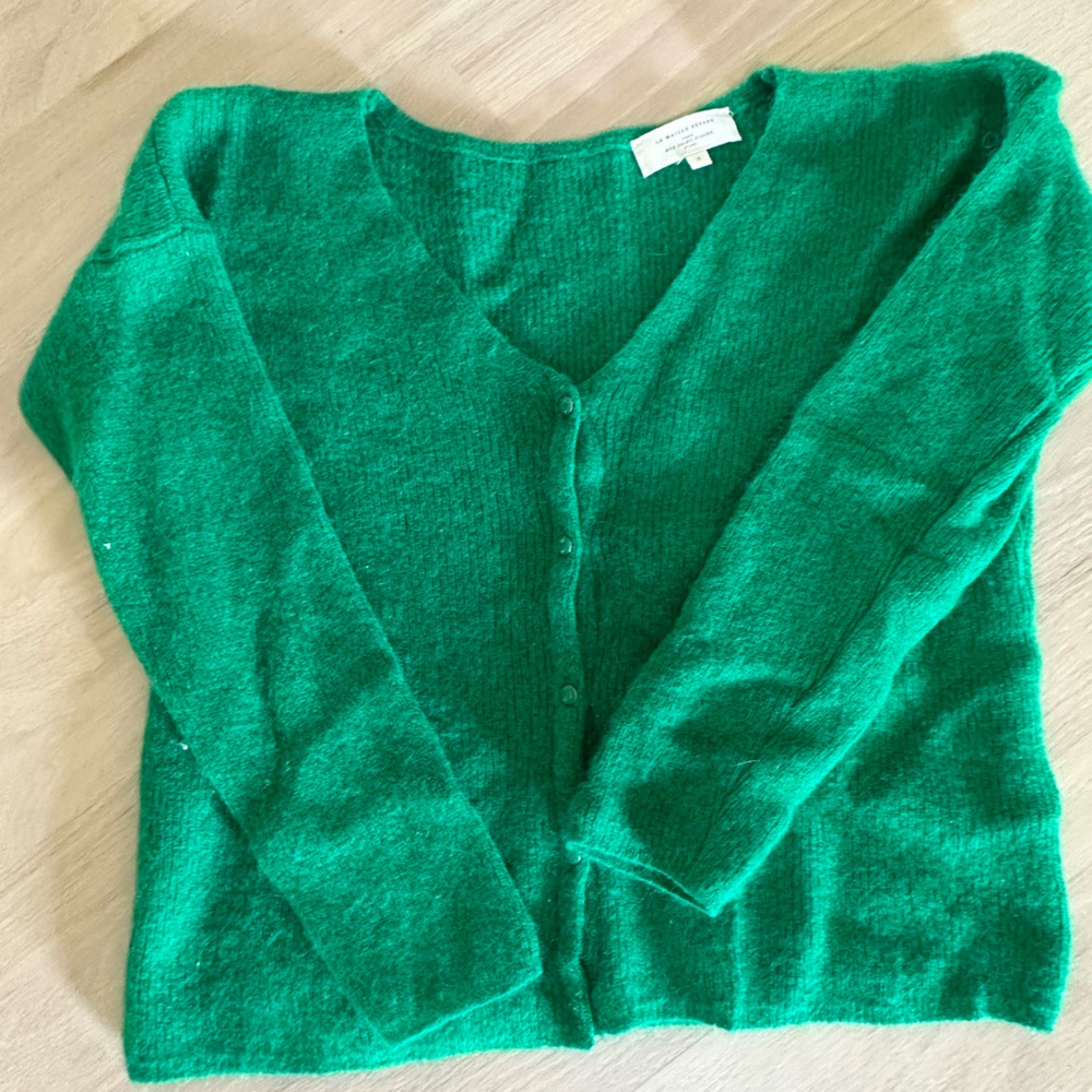 Green sezane gaspard cardiagan